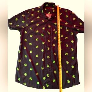 Molokai Surf Co Alien button up shirt Mens Large